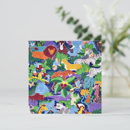 Safari Dieren Kaart (Staand voorkant)