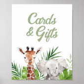 Safari Dieren Kaarten en Gifts Poster (Voorkant)