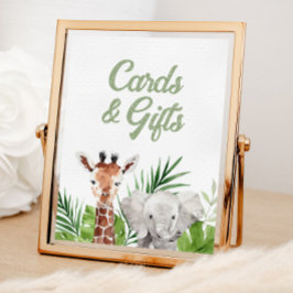 Safari Dieren Kaarten en Gifts Poster