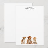 Safari Dieren Kind gepersonaliseerd Notitiekaartje (Voorkant / Achterkant)