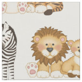 Safari Dieren Kinder Stof (Close Up)