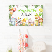 Safari Dieren Kinderverjaardagsfeestje Spandoek (Insitu)