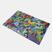 Safari dieren kleurig patroon deurmat (Schuin)