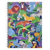 Safari dieren kleurig patroon notitieboek (Voorkant)