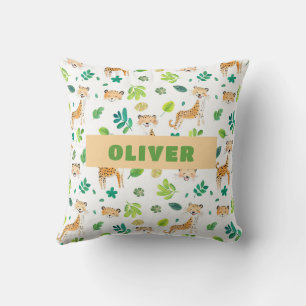 Safari Dieren Kwekerij Kamer Schattige Wildlife Pa Kussen