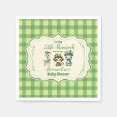 Safari dieren Lucky Little Shamrock Servet (Voorkant)