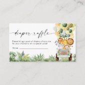 Safari Dieren Luier Raffle Enclosure Kaart (Voorkant)