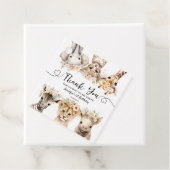 Safari Dieren Meisje 1e Verjaardag Feest Bedankjes Labels (In situ)