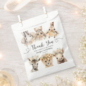 Safari Dieren Meisje 2e Verjaardag Dank u Favor Bedankzakje (Geknipt)