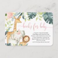 Safari dieren meisje baby shower boeken voor baby