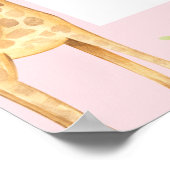 Safari dieren meisje baby shower welkomstbord poster (Hoek)
