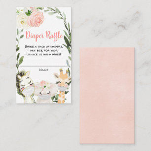 Safari-dieren met een maspelotkaart informatiekaartje