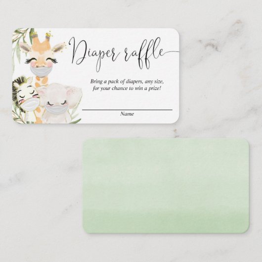 Safari-dieren met een maspelotkaart informatiekaartje (Voorkant / Achterkant)