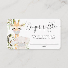 Safari-dieren met een maspelotkaart informatiekaartje