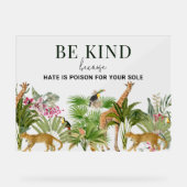 Safari Dieren met Inspirerend quote Acryl Bord (Voorkant)