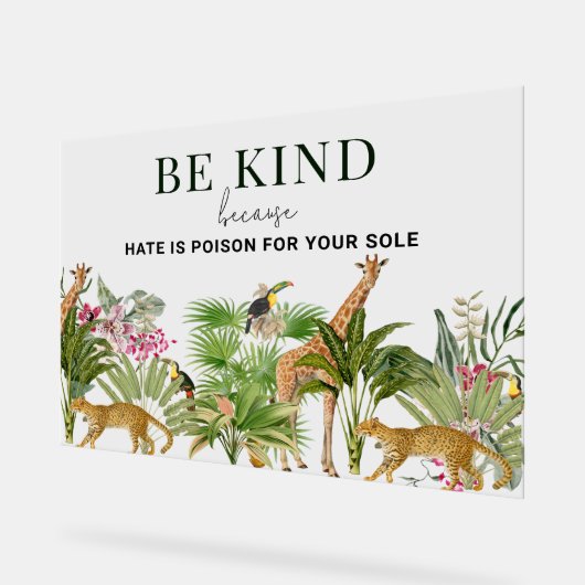 Safari Dieren met Inspirerend quote Acryl Bord (Hoek)
