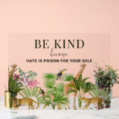 Safari Dieren met Inspirerend quote Acryl Bord (Huwelijk)