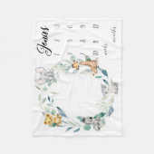 Safari Dieren Milestone Deken voor Jongens, Waterc (Voorkant)