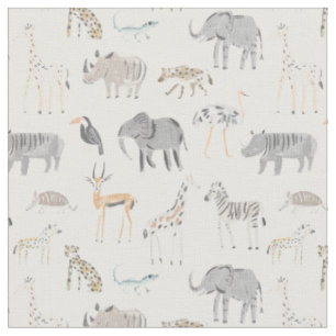 Safari Dieren Minimale kinderkamer Stof