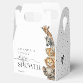 Safari Dieren Modern Baby shower Bedankdoosjes (Geopend)