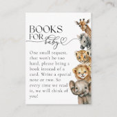 Safari Dieren Modern Baby shower Informatiekaartje (Voorkant)