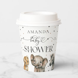 Safari Dieren Modern Baby shower Papieren Bekers