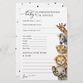 Safari Dieren Modern Baby shower spel