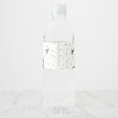 Safari Dieren Modern Baby shower Waterfles Etiket (Achterkant)