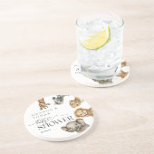 Safari Dieren Modern Baby shower Zandsteen Onderzetter (Zijkant)