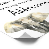 Safari dieren - Moeder om geadresseerd te worden Poster (Hoek)