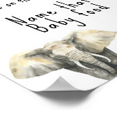 Safari dieren - Noem dat baby voedsel Poster (Hoek)