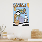 Safari Dieren Nursery Poster (Keuken)