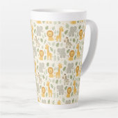 Safari dieren nursery print latte mok (Rechterhoek)