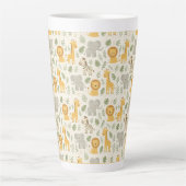 Safari dieren nursery print latte mok (Voorkant)
