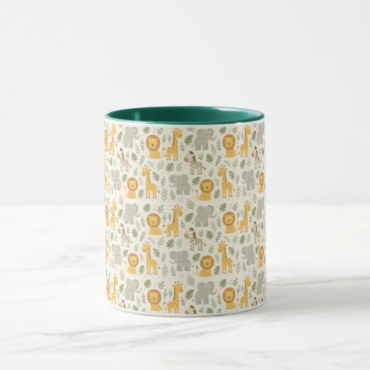 Safari dieren nursery print mok (Midden)