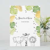 Safari Dieren Oerwoud dierentuin Plaats kaart Wild (Staand voorkant)