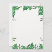 Safari Dieren Oerwoud Party Uitnodiging (Achterkant)