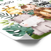 Safari Dieren Oerwoud Voedsel teken, Wild ONE Verj Poster (Hoek)