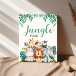 Safari Dieren Oerwoud Voedsel teken, Wild ONE Verj Poster