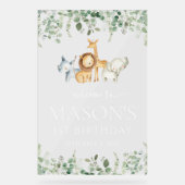 Safari Dieren, Oerwoud, Wild One, Verjaardag Welko Acryl Bord (Voorkant)