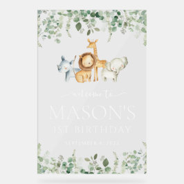 Safari Dieren, Oerwoud, Wild One, Verjaardag Welko Acryl Bord