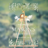 Safari Dieren, Oerwoud, Wild One, Verjaardag Welko Acryl Bord (Neutraal)