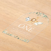 Safari Dieren, Oerwoud, Wilde, Eerste Verjaardag Acryl Uitnodigingen (Laagn)