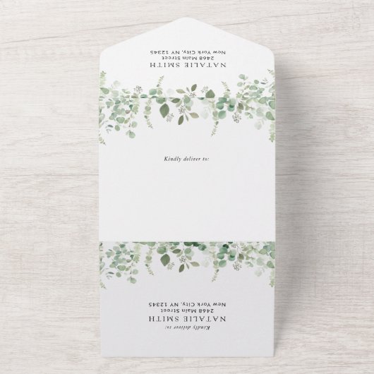 Safari Dieren, Oerwoud, Wilde, Eerste Verjaardag All In One Uitnodiging (Buitenkant)