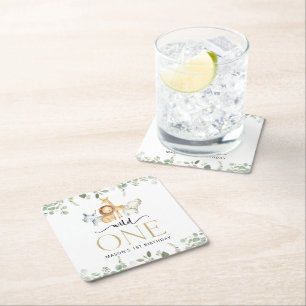 Safari Dieren, Oerwoud, Wilde, Eerste Verjaardag Kartonnen Onderzetters