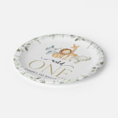 Safari Dieren, Oerwoud, Wilde, Eerste Verjaardag Papieren Bordje (Gekanteld)