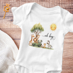 Safari dieren Oh jongen Romper