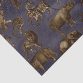 Safari Dieren op de donkere Paarse ontkoppeling Tissuepapier (Detail)