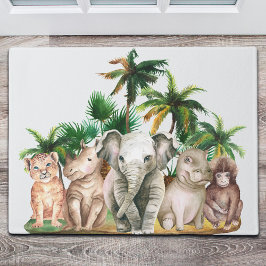 Safari Dieren Palmbomen Deurmat