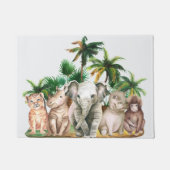 Safari Dieren Palmbomen Deurmat (Voorkant)